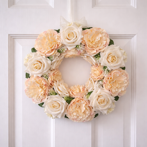 Csupa virágos ajtódísz - Meska.hu