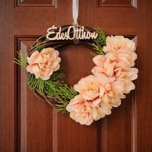 Kopogtató selyemvirágokkal  - Meska.hu