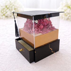 Pénz átadó kalap virágbox IV., Otthon & Életmód, Papír, írószer, Ajándékozás kellékei, Pénzátadó doboz, , MESKA