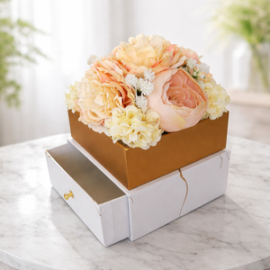 Fiókos virágbox III. ballagásra,esküvőre,évfordulóra, Otthon & Életmód, Virágdekoráció, Virágok, Virágbox, , MESKA