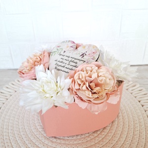 Szülőköszöntő virágbox selyemvirágokkal II. - esküvő - emlék & ajándék - köszönőajándék - Meska.hu