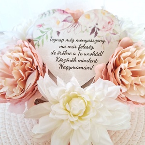 Szülőköszöntő virágbox selyemvirágokkal II. - esküvő - emlék & ajándék - köszönőajándék - Meska.hu