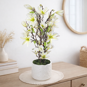 Sokvirágú magnólia kerámia kaspóban - Meska.hu