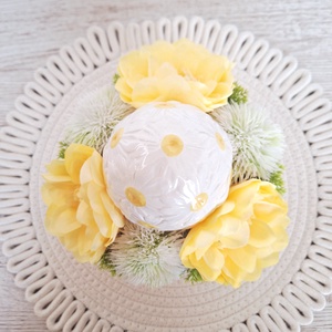   Húsveti asztaldísz kerámia tojással - ünnepi díszek, dekorációk - húsvéti díszek és dekorációk - húsvéti virágos díszek - Meska.hu