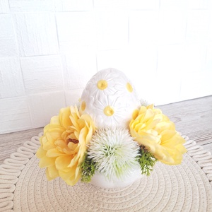   Húsveti asztaldísz kerámia tojással - ünnepi díszek, dekorációk - húsvéti díszek és dekorációk - húsvéti virágos díszek - Meska.hu