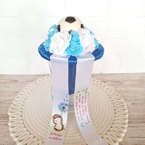 Focis ovis ballagási csokor-kék - otthon & életmód - virágdekoráció - virágok - virágcsokor - Meska.hu