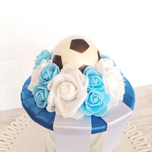 Focis ovis ballagási csokor-kék - otthon & életmód - virágdekoráció - virágok - virágcsokor - Meska.hu