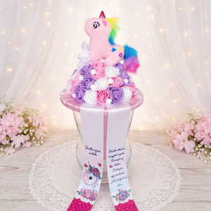 Ovis ballagási csokor plüss unikornissal I., Otthon & Életmód, Virágdekoráció, Virágok, Virágcsokor, , MESKA