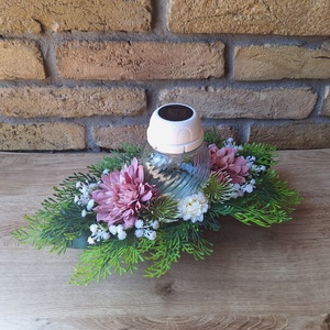 Sírdísz napelemes mécsessel  - Meska.hu