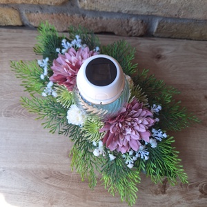 Sírdísz napelemes mécsessel  - otthon & életmód - vallás - temetkezési tárgy - sírdísz, kegyeleti dísz - Meska.hu