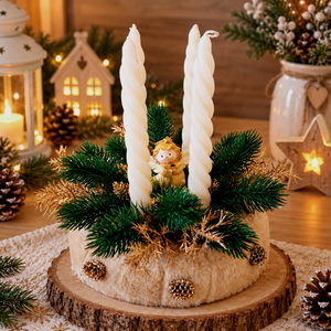 Angyalkás adventi koszorú - Meska.hu