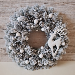 Ledes téli ajtódísz-hamvas - karácsony - karácsonyi lakásdekoráció - karácsonyi ajtódíszek - Meska.hu