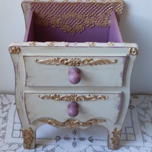 Romantikus tároló, mini szekrényke - otthon & életmód - tárolás & rendszerezés - íróasztali tároló - Meska.hu