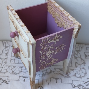 Romantikus tároló, mini szekrényke - otthon & életmód - tárolás & rendszerezés - íróasztali tároló - Meska.hu