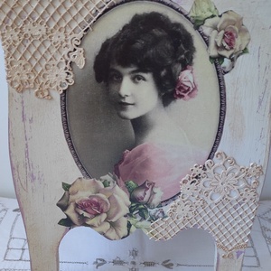 Romantikus tároló, mini szekrényke, Otthon & Életmód, Tárolás & Rendszerezés, Íróasztali tároló, Decoupage, transzfer és szalvétatechnika, Festett tárgyak, MESKA