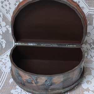 Nagyméretű félkör alakú doboz őszi hangulatban - otthon & életmód - konyhafelszerelés, tálalás - konyhai tárolás - kenyértartó - Meska.hu