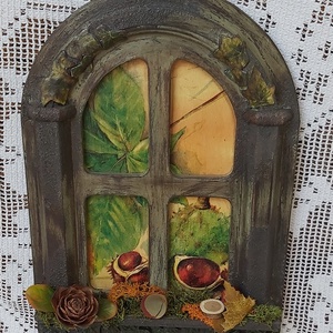 Őszi ajtódísz, kopogtató, falidísz, Otthon & Életmód, Dekoráció, Kép & Falikép, 3d képek, , MESKA