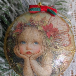 Medalion formájú karácsonyi díszek - karácsony - karácsonyi lakásdekoráció - karácsonyfadíszek - Meska.hu