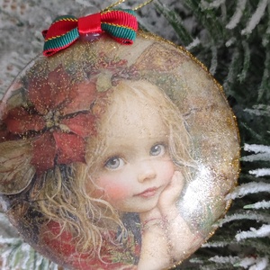 Medalion formájú karácsonyi díszek - karácsony - karácsonyi lakásdekoráció - karácsonyfadíszek - Meska.hu