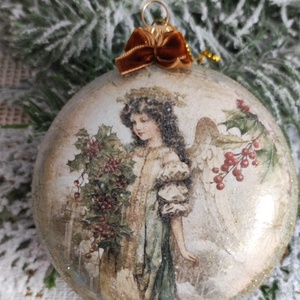 Nagyméretű medalion karácsonyfadísz - karácsony - karácsonyi lakásdekoráció - karácsonyfadíszek - Meska.hu