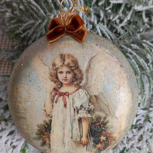 Nagyméretű medalion karácsonyfadísz - karácsony - karácsonyi lakásdekoráció - karácsonyfadíszek - Meska.hu