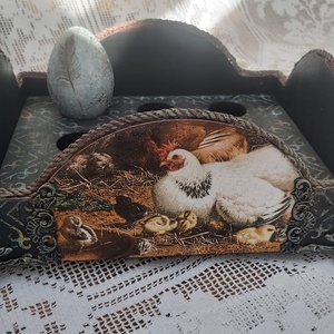 Vintage tojástartó - ünnepi díszek, dekorációk - húsvéti díszek és dekorációk - húsvéti tojástartó - Meska.hu