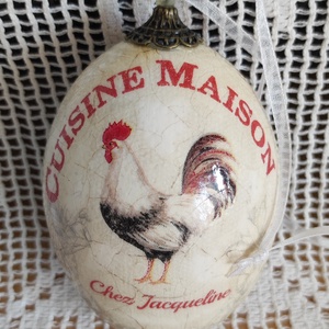 Felakasztható tojások antikolással, Ünnepi díszek, dekorációk, Húsvéti díszek és dekorációk, Húsvéti tojás, hímestojás, Decoupage, transzfer és szalvétatechnika, MESKA