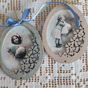 Tojás alakú fa díszek, Ünnepi díszek, dekorációk, Húsvéti díszek és dekorációk, Húsvéti tojás, hímestojás, , MESKA