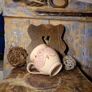 Különleges díszítésű hatalmas kerámia bögre - otthon & életmód - konyhafelszerelés, tálalás - tálalás - bögre & csésze - Meska.hu