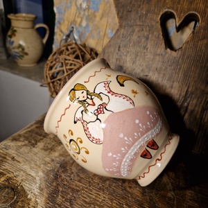 Angyalkás kerámia teásbögre - otthon & életmód - konyhafelszerelés, tálalás - tálalás - bögre & csésze - Meska.hu