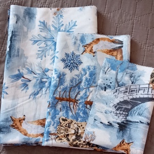 Karácsonyi méhviasz kendő szett - táska & tok - uzsonna- & ebéd tartó - szendvics csomagoló - Meska.hu