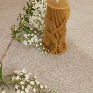 Vintage méhviasz gyertya , Otthon & Életmód, Gyertya, illat, aroma, Gyertya, , MESKA