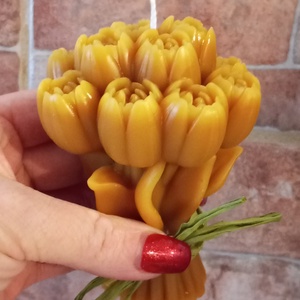 Csokor tulipán gyertya méhviaszból , Otthon & Életmód, Gyertya, illat, aroma, Gyertya, , MESKA