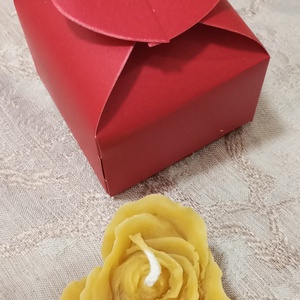 Szív alakú rózsa gyertya méhviaszból , Kellékek & szerszámok, Dekorációs kellékek, Dekorációs gyertya, , MESKA