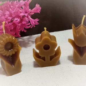 Virág méhviasz gyertya , Otthon & Életmód, Gyertya, illat, aroma, Gyertya, , MESKA