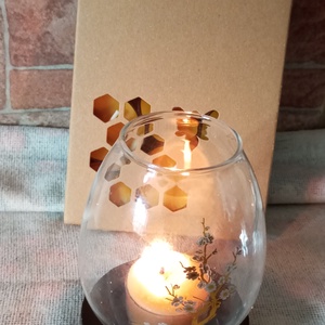 Cseresznye virágos mécsestartó  - otthon & életmód - gyertya, illat, aroma - mécses és mécsestartó - Meska.hu