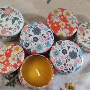 Fém dobozban citronella illatú méhviasz gyertya  - Meska.hu