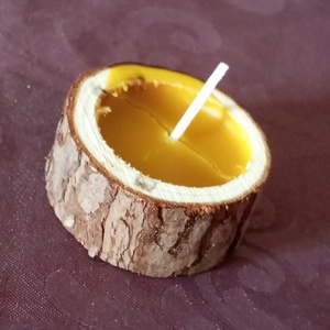Fa teamécses méhviaszból  - Meska.hu