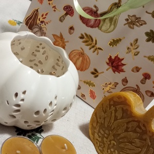 Őszi tökös méhviaszos, mézes ajándék csomag , Otthon & Életmód, Gyertya, illat, aroma, Mécses és mécsestartó, , MESKA