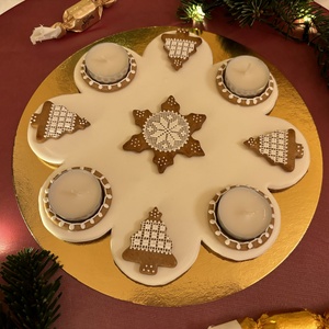 Mézeskalács adventi koszorú - karácsony - adventi díszek - adventi koszorú - Meska.hu