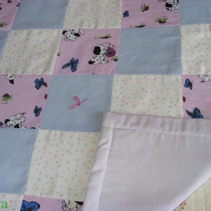 patchwork takaró apró kockákból - otthon & életmód - babaszoba, gyerekszoba - babatakaró, gyerek pléd - Meska.hu