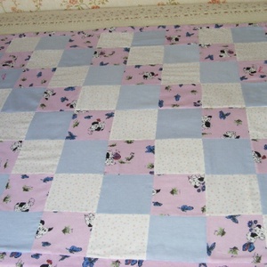 patchwork takaró apró kockákból - otthon & életmód - babaszoba, gyerekszoba - babatakaró, gyerek pléd - Meska.hu