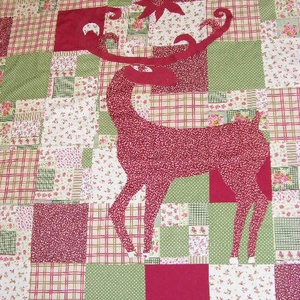 Csodaszarvas patchwork takaró, falvédő is rendelhető - otthon & életmód - lakástextil - ágytakaró - Meska.hu