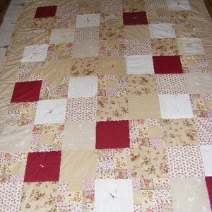 patchwork takaró apró kockákból, pasztell színekből, Otthon & Életmód, Lakástextil, Ágytakaró, Varrás, Patchwork, foltvarrás, MESKA