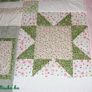 patchwork takaró csillag motívumokból - otthon & lakás - lakástextil - felnőtt takaró, pléd - Meska.hu