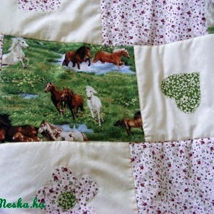 patchwork takaró lovas mintás - otthon & lakás - lakástextil - felnőtt takaró, pléd - Meska.hu