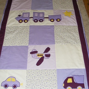 patchwork takaró, falvédő járművekkel - Meska.hu