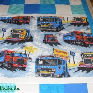 patchwork kamionos takaró,  - otthon & életmód - babaszoba, gyerekszoba - Meska.hu