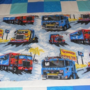 patchwork kamionos takaró,  - otthon & életmód - babaszoba, gyerekszoba - Meska.hu