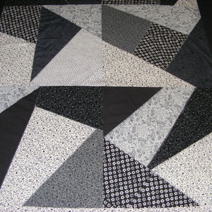 Crazy patchwork  takaró fekete-fehér - otthon & lakás - lakástextil - ágytakaró - Meska.hu